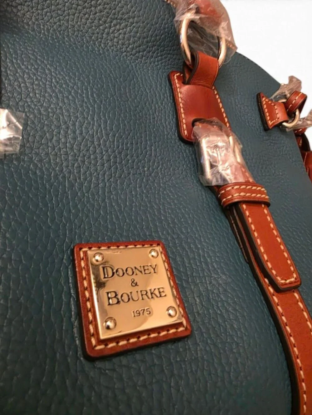 Dooney & Bourke Bristol Satchel Celadon Pebble Leather NWT R2266 Dust Bag